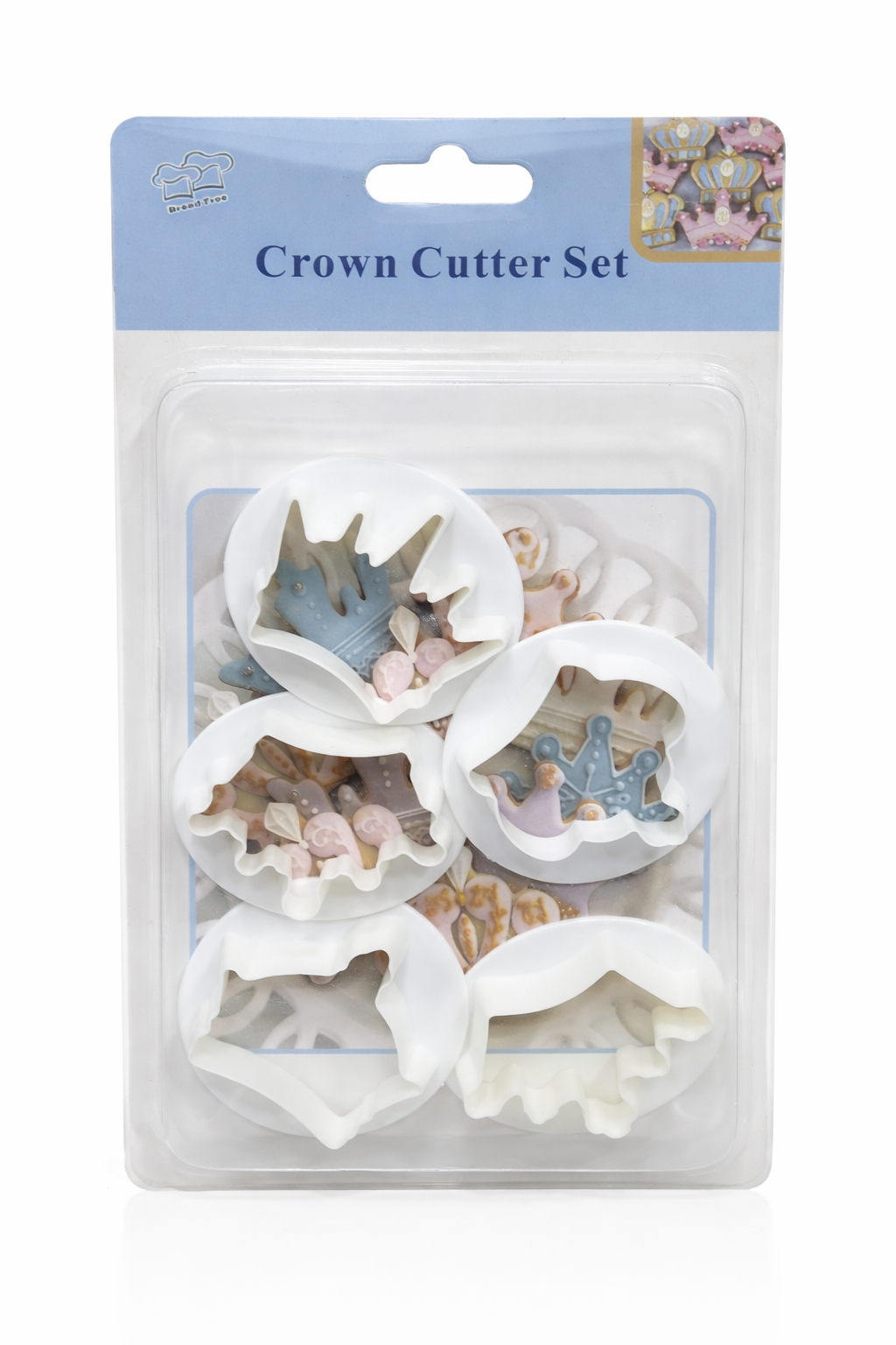 Crown Plunger Fondant Cutter Set – Royal Crown Shapes for Cake Decoration | CT006