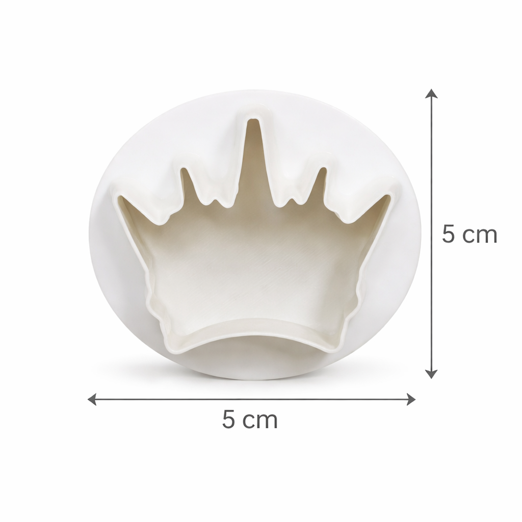 Crown Plunger Fondant Cutter Set – Royal Crown Shapes for Cake Decoration | CT006
