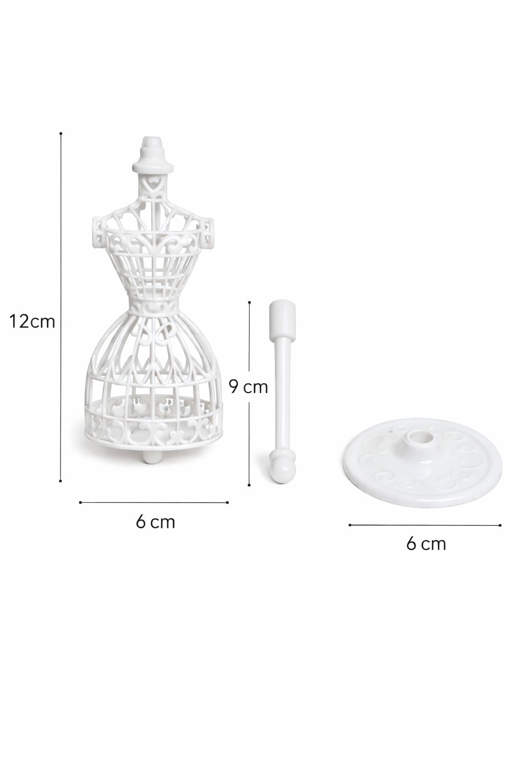 Dress Form Cake Topper Stand – Mini Mannequin Display | TPR113