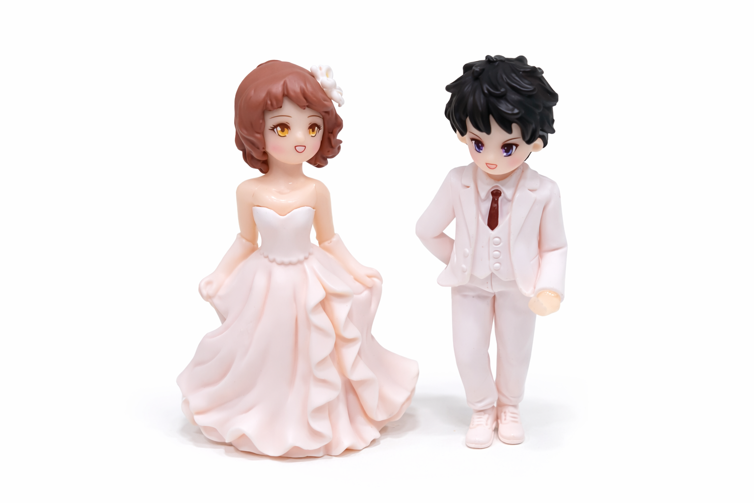 Elegant Wedding Couple Cake Topper Figurines – Gown Bride & Groom Set | MTRC338