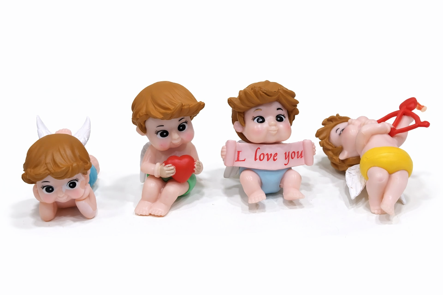 Cute Baby Angel Cake Topper Figurines – Love Theme Set | MTRC47