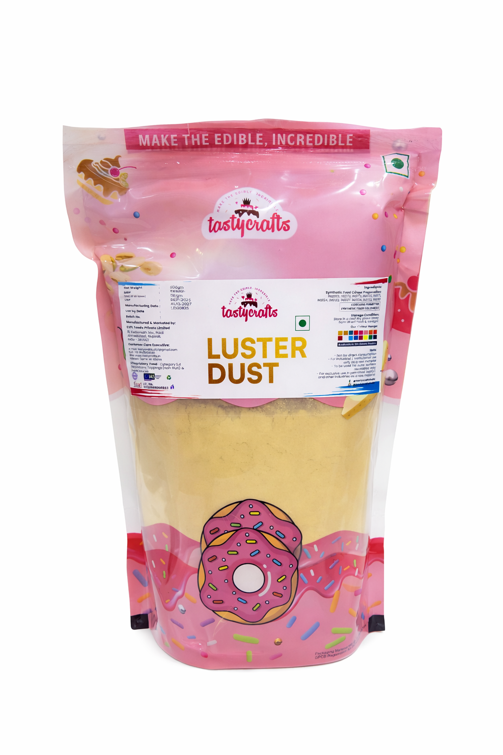 Gold Edible Luster Dust for Cakes & Fondant – Tastycrafts Shimmer Powder