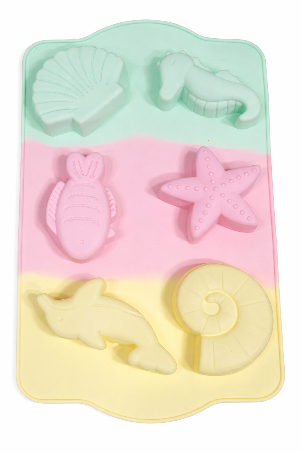 Sea Theme Silicone Chocolate Mold – Shell, Starfish & Dolphin Shapes | CM117