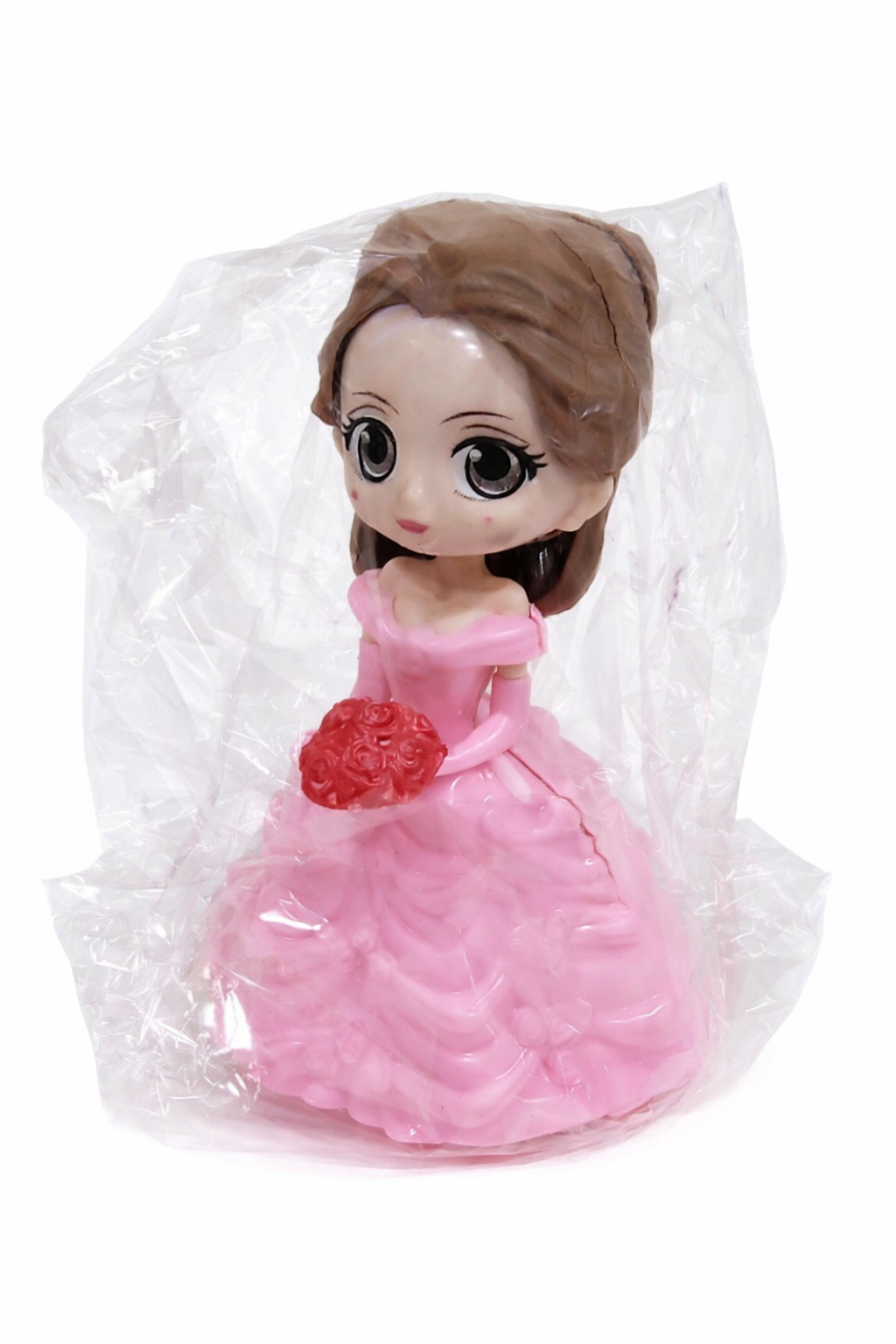 Princess Doll Cake Topper – Plastic Pink Dress Girl Decoration | CTT004B