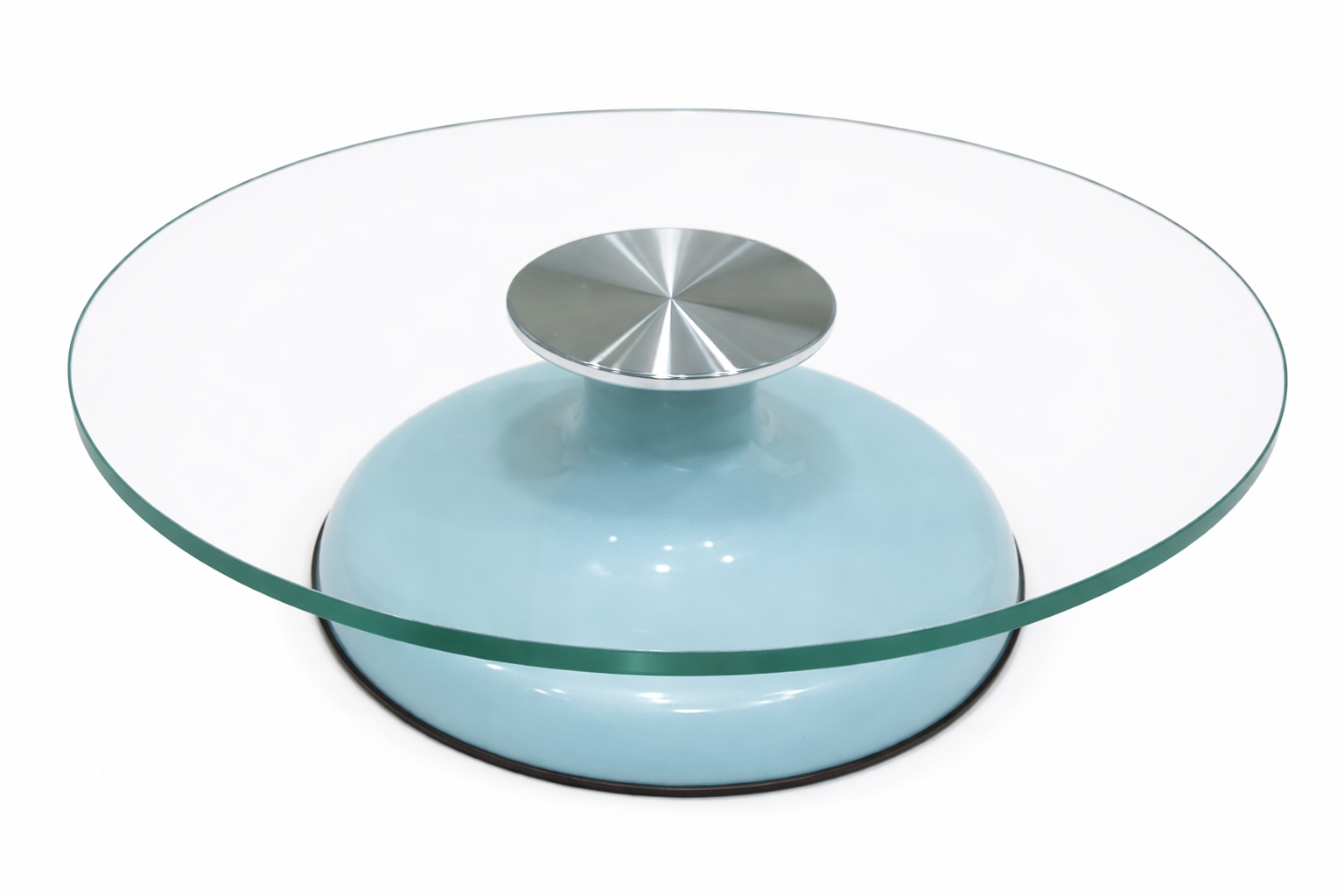 Multicolour Round Cake Turntable – Glass Top with Fibre Base | CS016