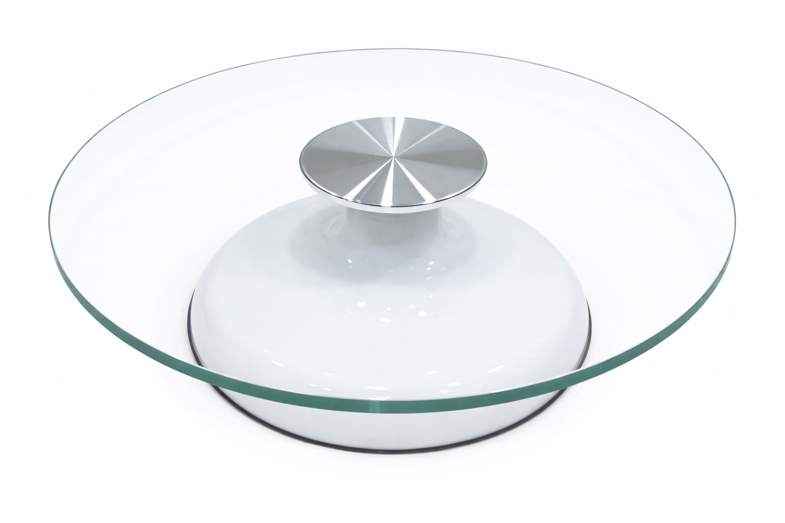Multicolour Round Cake Turntable – Glass Top with Fibre Base | CS016