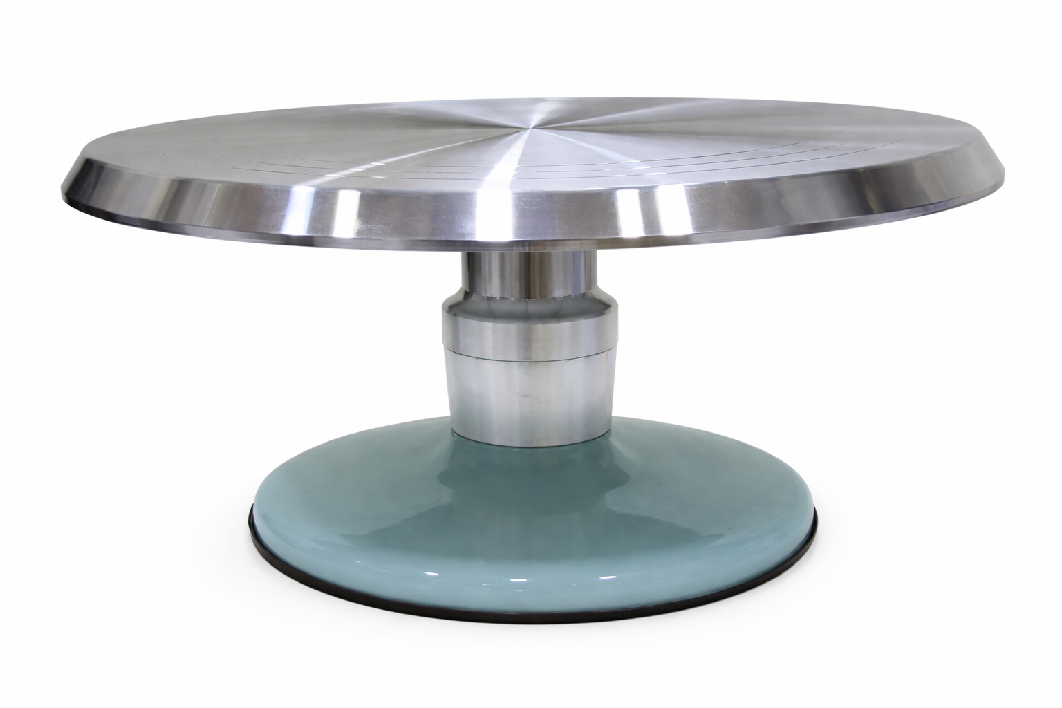 (SWAF-13) 3 Piece Multicolour Cake Turntable – Stainless Steel Top with Detachable Fibre Base | CS012