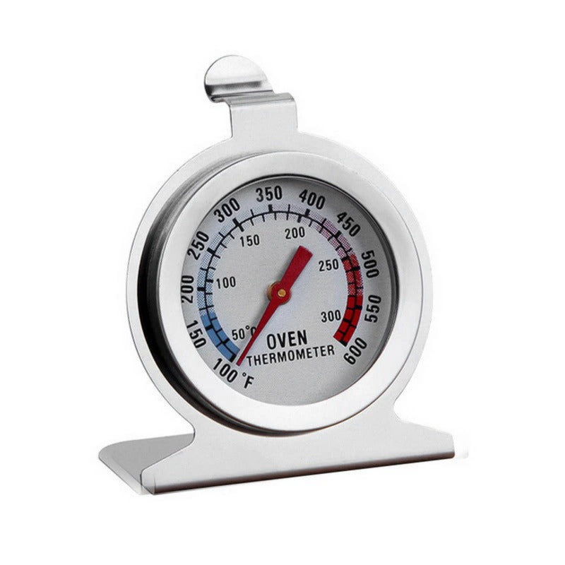 Oven thermometer with a white background