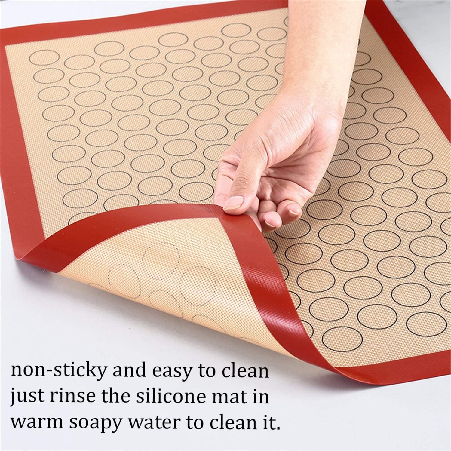 40cm Macron Sheet Mat Silicone Non-Stick Cookies Baking Mats BT168-A