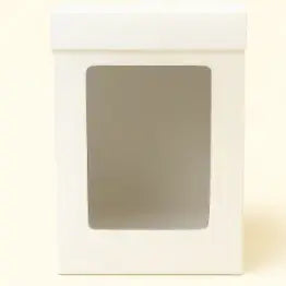 White Tall Window Cake Box Set – Small & Big Sizes |10 Pc packet
