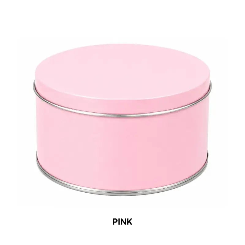 CL082 Shiny Round Metal Gift Tin Box with Lid – 4 PCS Pack for Cookies, Chocolates, Dry Fruits, Hampers