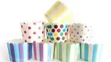 Multicolour Striped Cupcake Liners (5 cm) | CL010 (50 Pieces in 1 Packet)