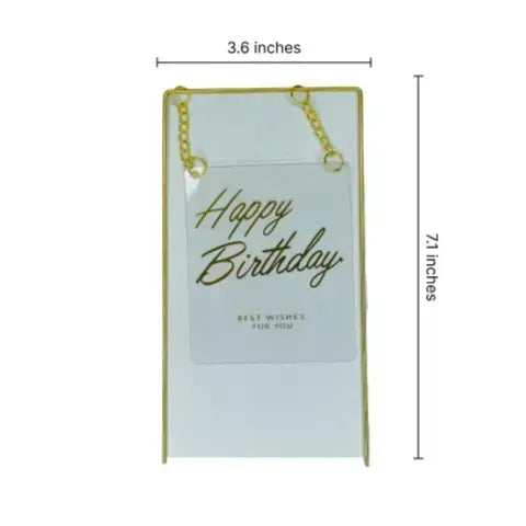 Rectangular Happy Birthday Cake Topper  TPR200