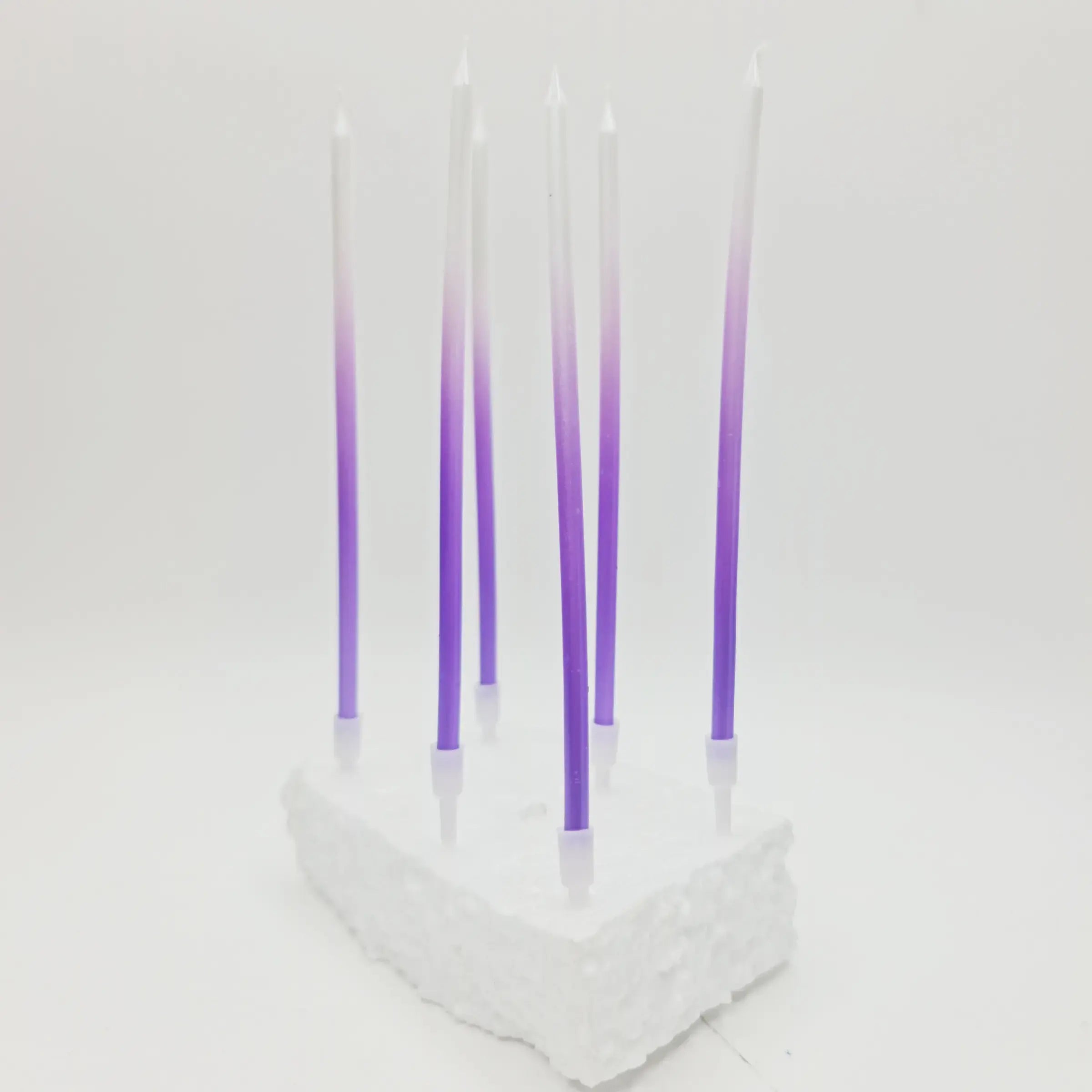 White & Purple Mix Colored Candles  CD013