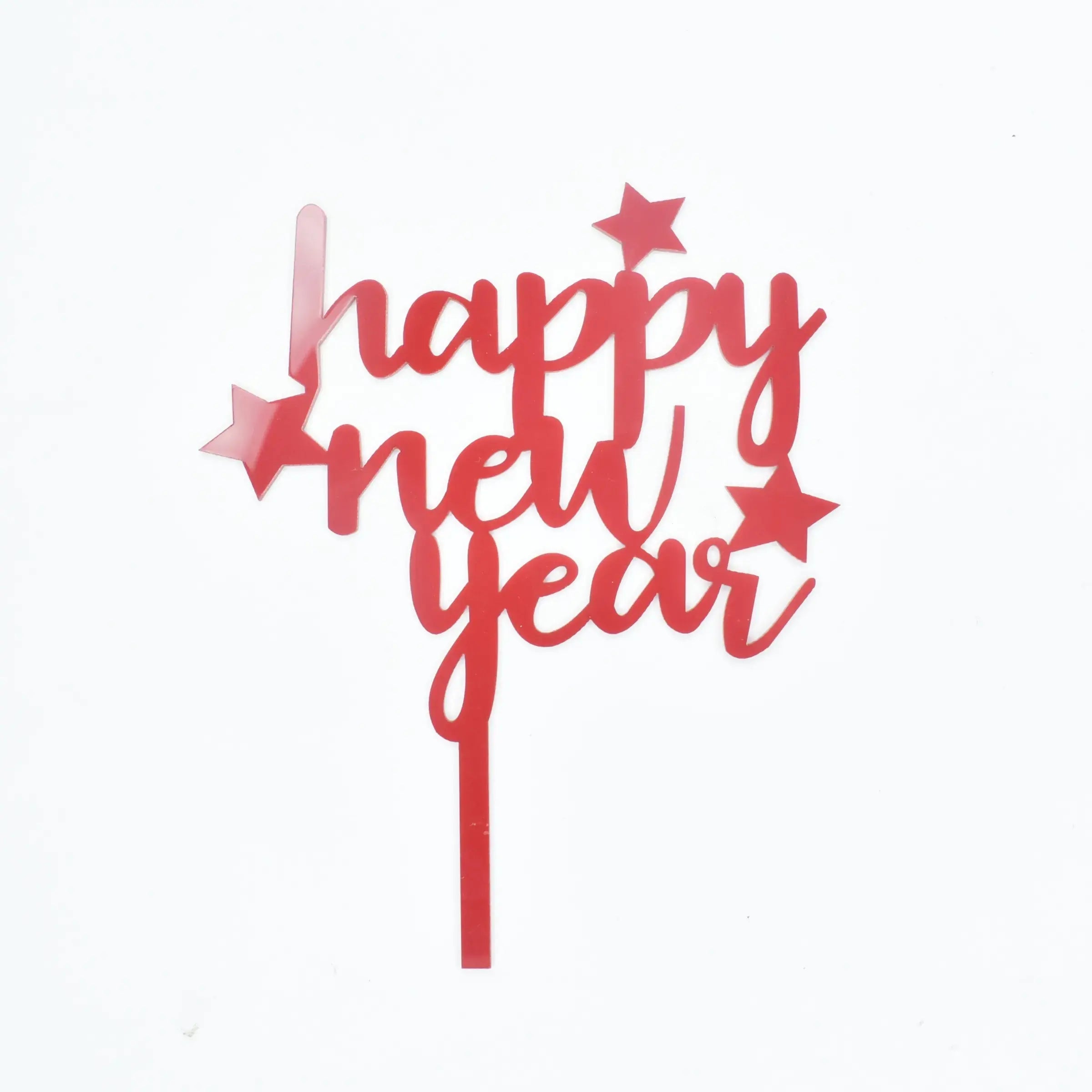Happy New Year Textual Cake Topper Design 3  TPR182