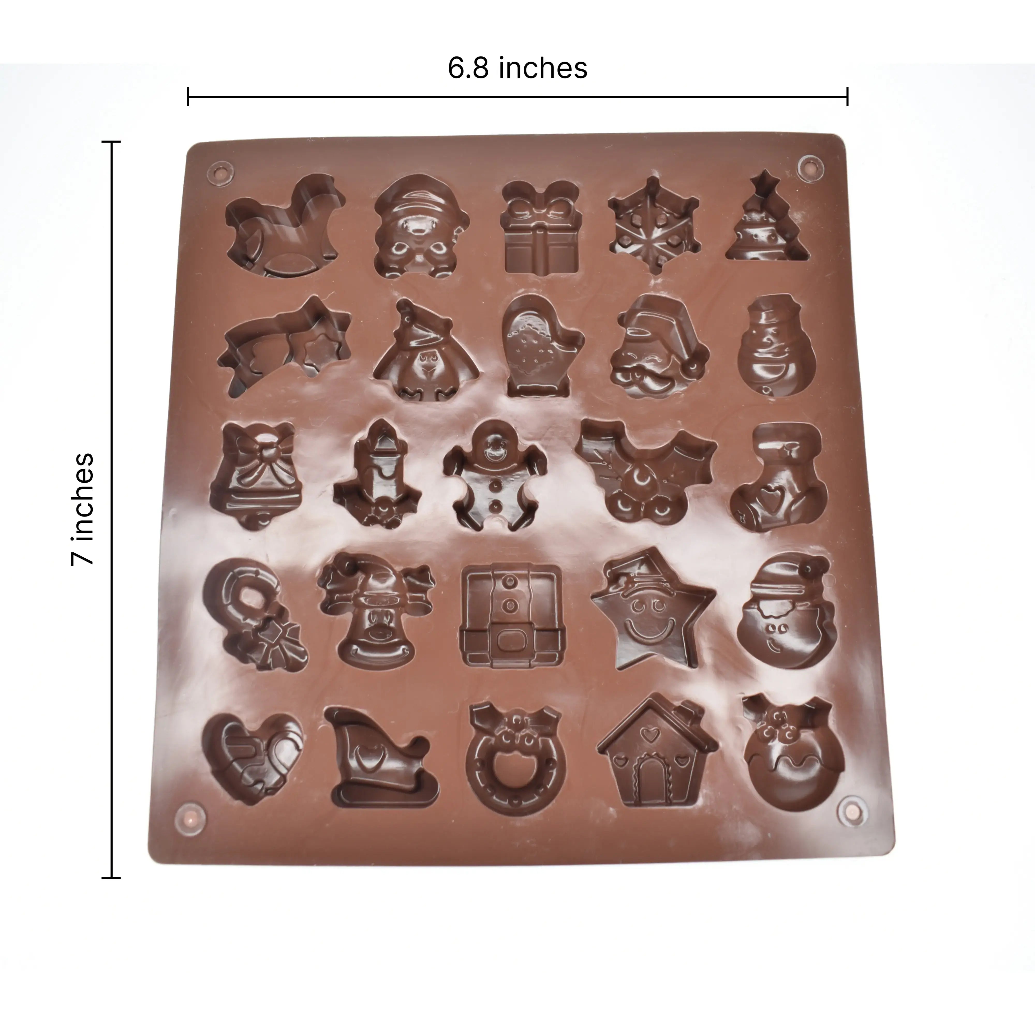 Christmas Chocolate Mold Design 1 Brown  CM009