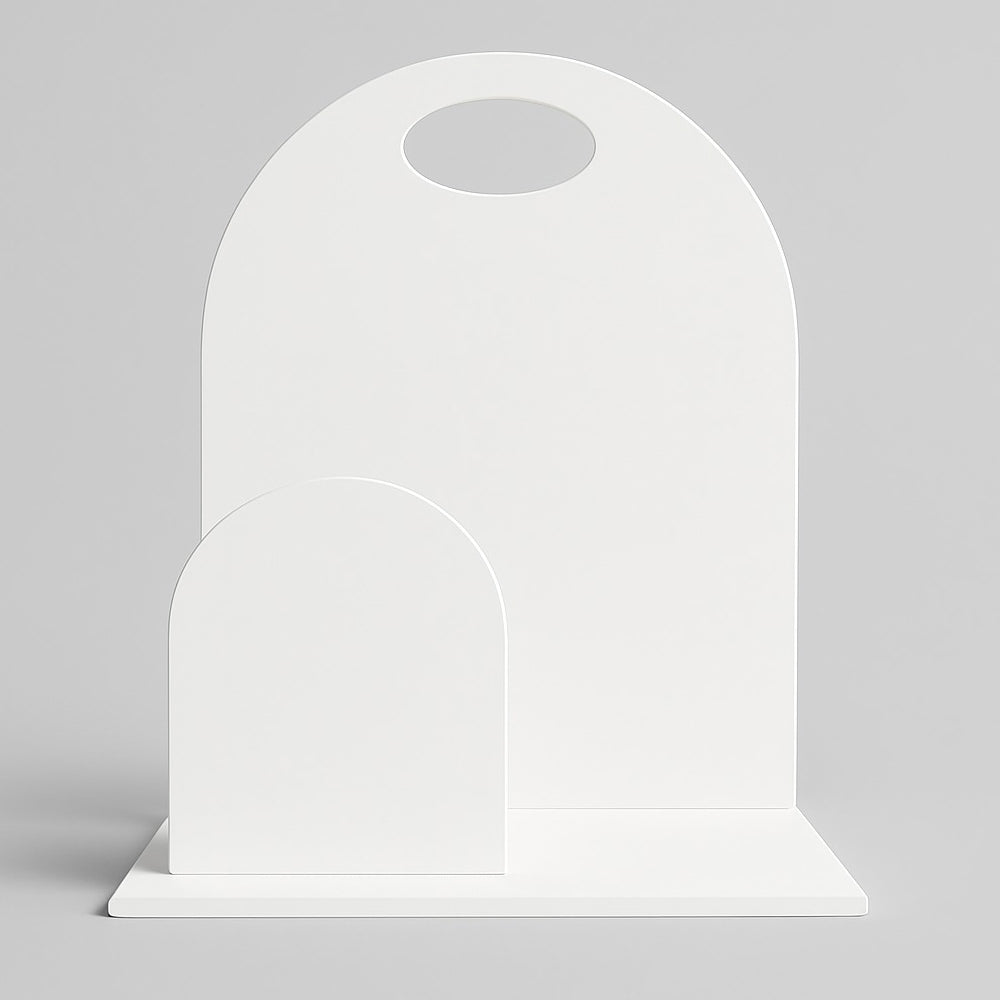 Close-up of Foldable Hamper Cake Stand fully opened on white background