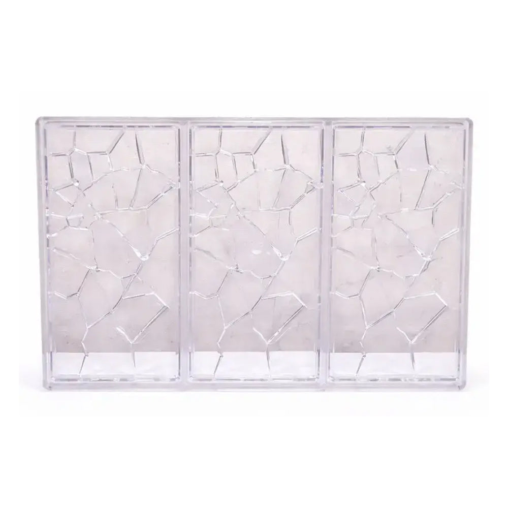 polycarbonate mold with a mosaic pattern on a white background
