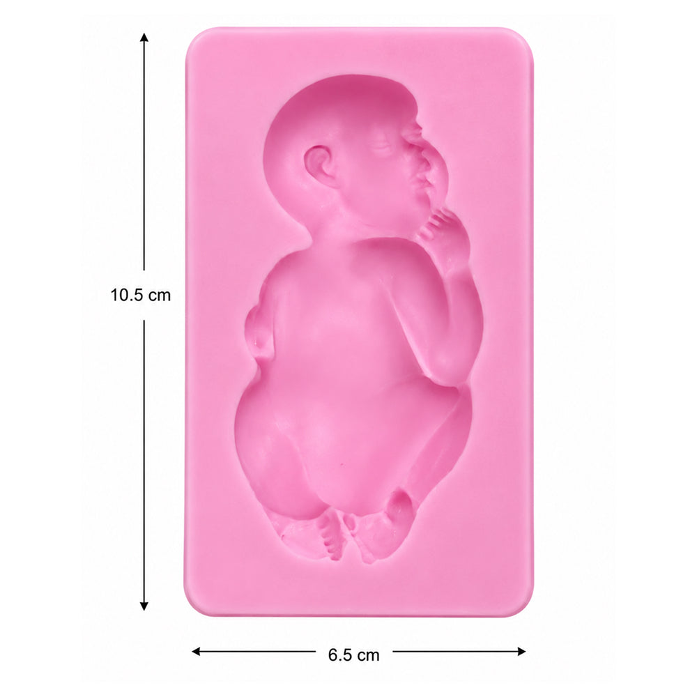3D Sleeping Big Baby Silicone Fondant Mold for Cake Decoration | FM051