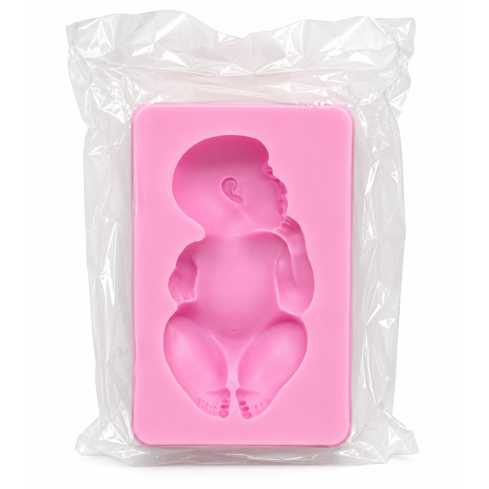 3D Sleeping Big Baby Silicone Fondant Mold for Cake Decoration | FM051