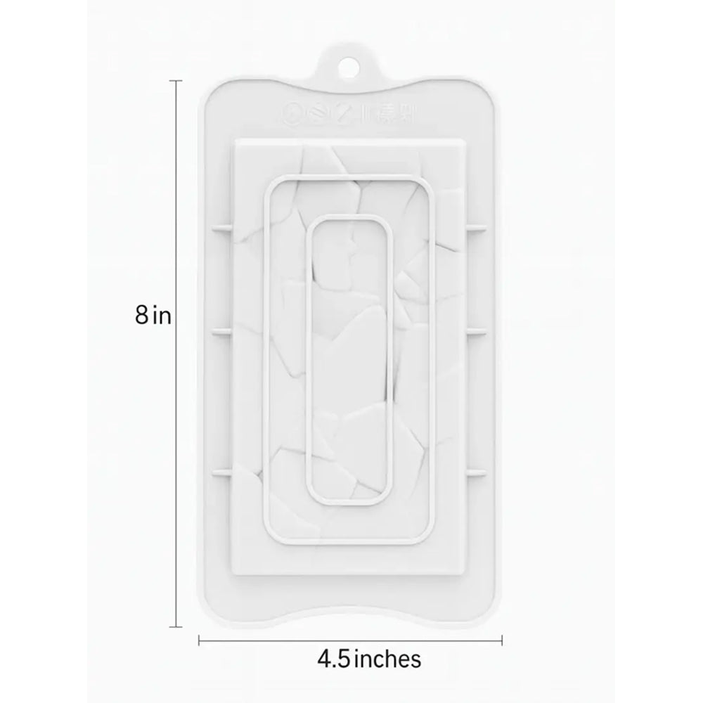 Silicone Geometric Breakable Bar Mold – Large Cracked Design | CM222
