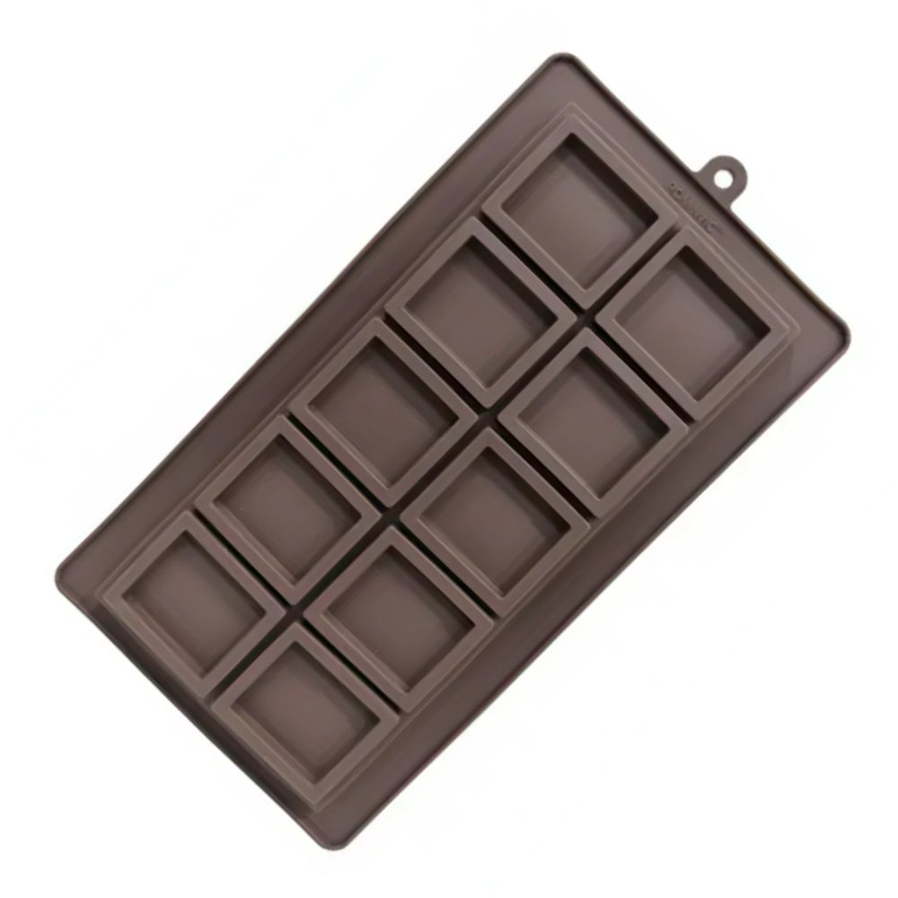 Silicone Square Block Chocolate Mold – 10-Cavity Deep Bar Mold | CM211