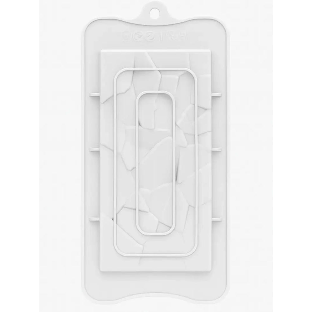 Silicone Geometric Breakable Bar Mold – Large Cracked Design | CM222