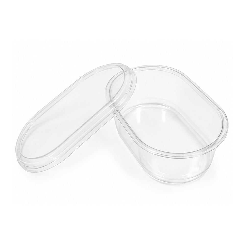 CL093 Heavy PVC Dessert Container Pack of 10 with Lid – 350ml & 400ml