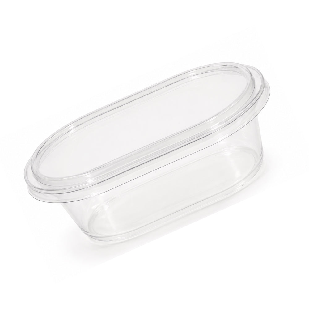 CL093 Heavy PVC Dessert Container Pack of 10 with Lid – 350ml & 400ml