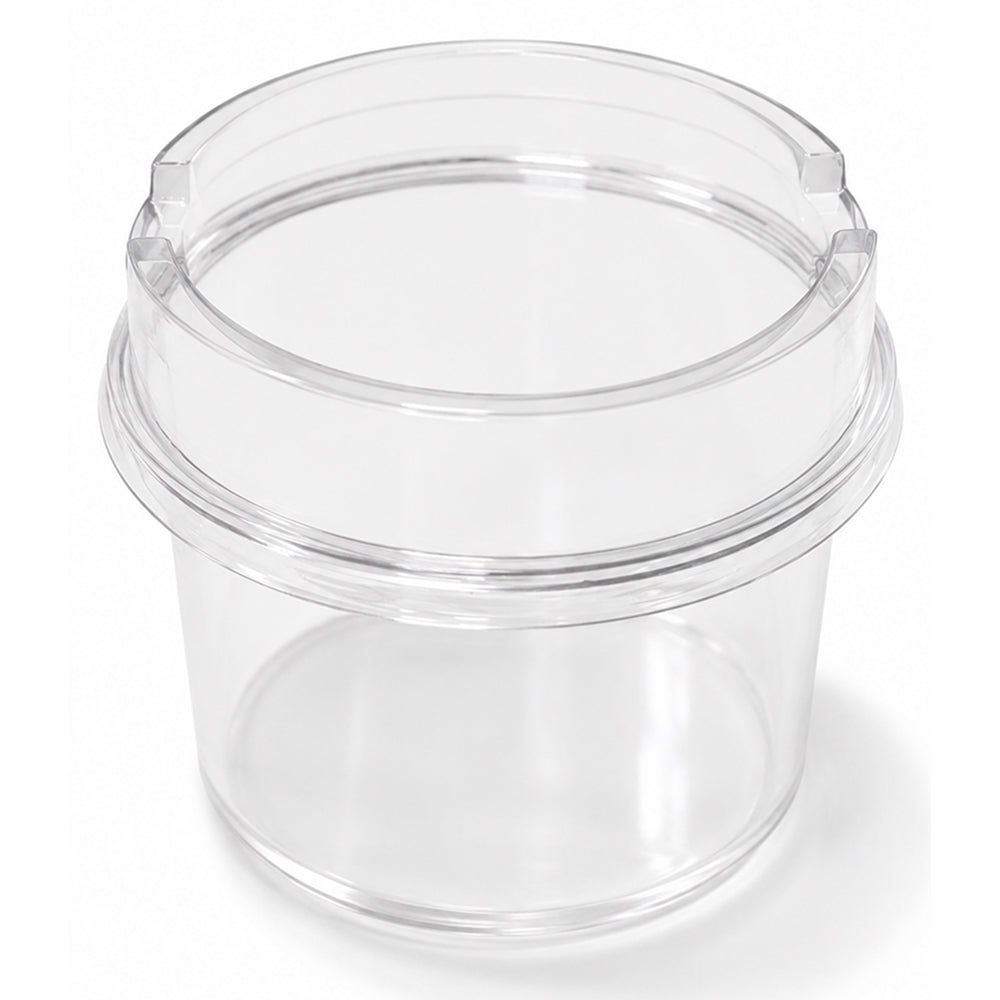 2603-50 CL099 250ML Clear Round Plastic Container with Lid – Pack of 10