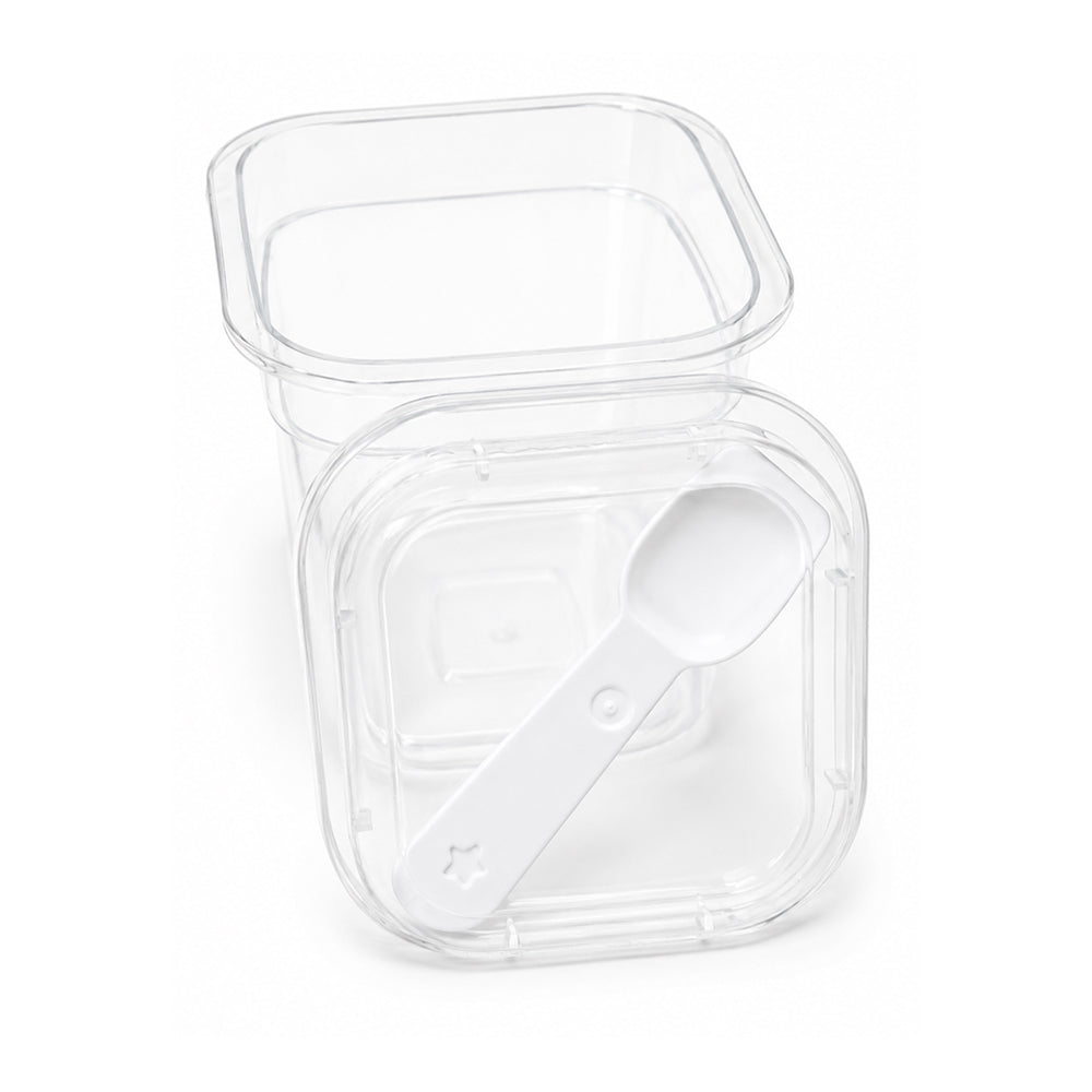 2603-57 CL105 Heavy Plastic Dessert Container with Lid & Spoon – Pack of 10