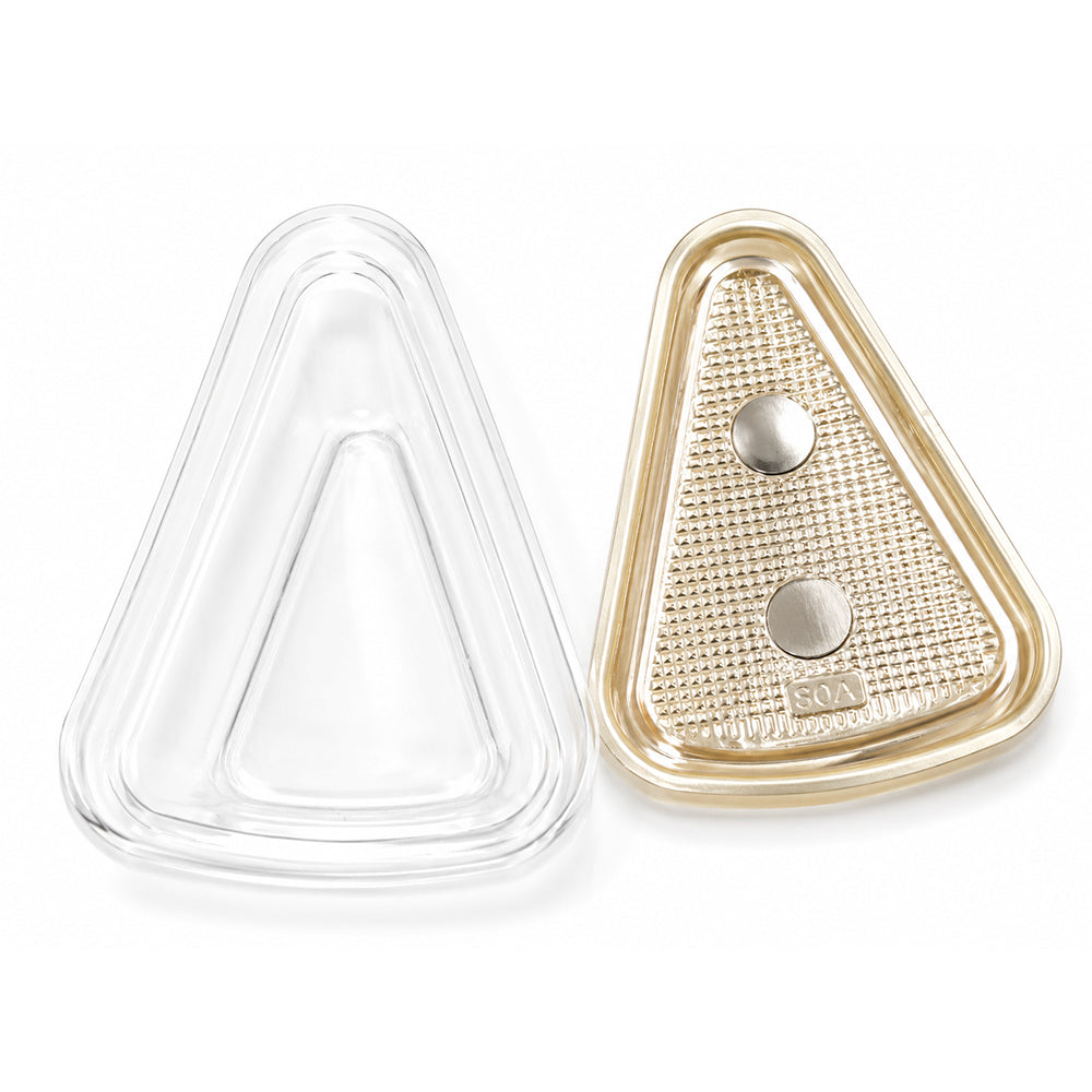 2603-52 CL101 Triangle Dessert Container with Gold Lid – Pack of 10