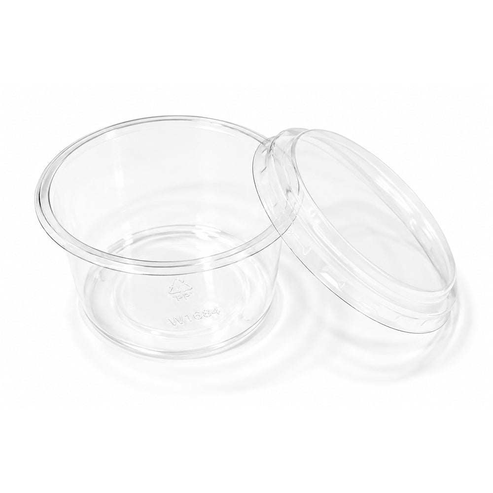 2603-51 CL100 150ML Clear Round Dessert Container with Lid – Pack of 10