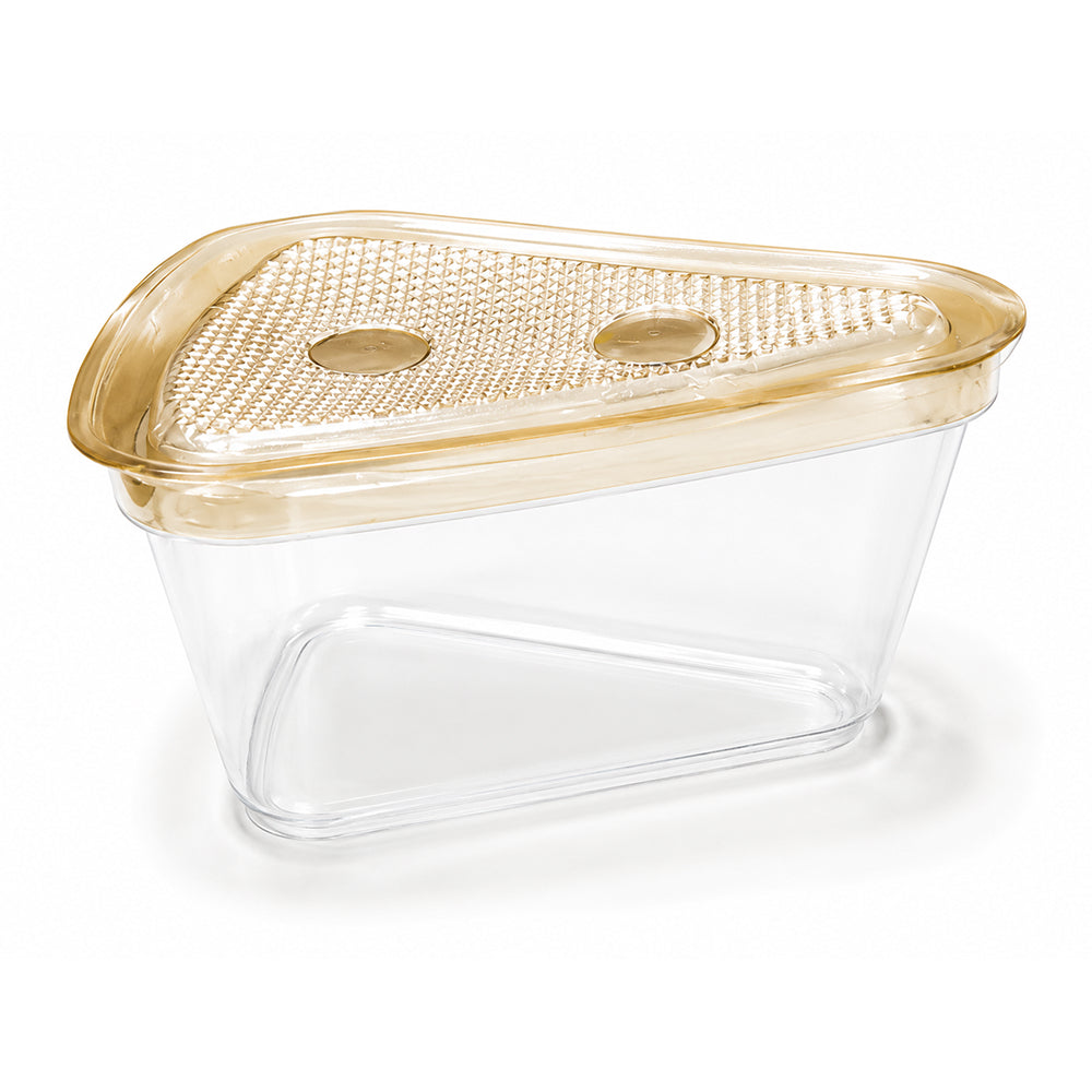 2603-52 CL101 Triangle Dessert Container with Gold Lid – Pack of 10
