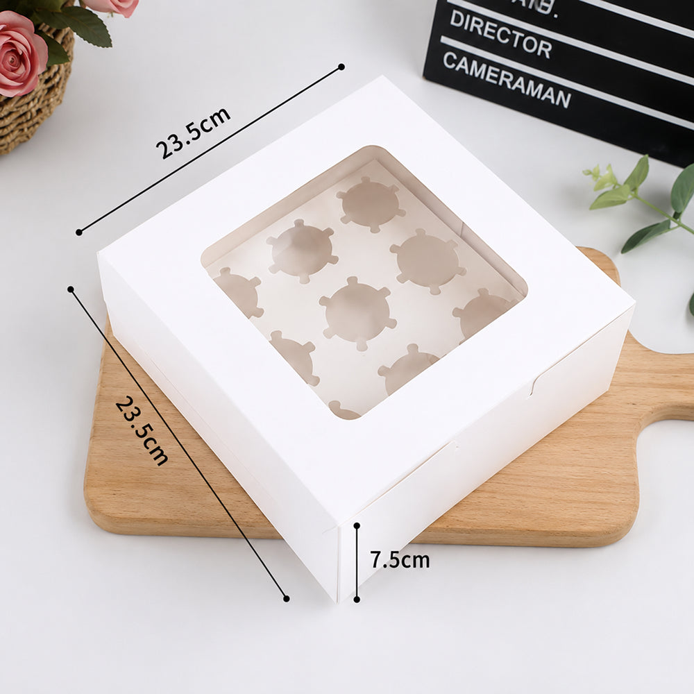 CB044 Window Dessert Box with Separate DIY Cavity Insert | 4,6,9 & 12 Cavity Options