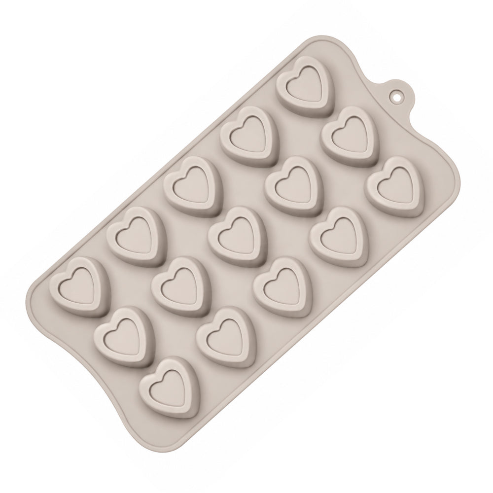 CM260 15-Cavity Heart Shape Silicone Chocolate Mold | Food Grade Non-Stick Chocolate Mould