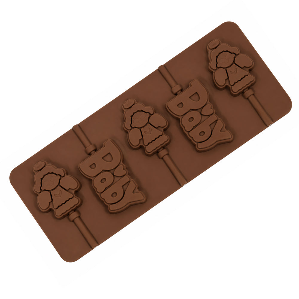 CM278 Baby & Angel Chocolate Lollipop Silicone Mold | Chocolate Pop Mould | DIY Chocolate Making Mold