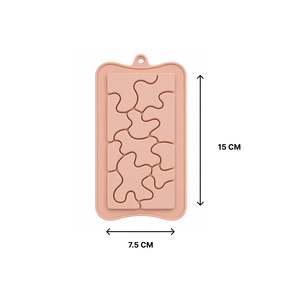 CM260 Puzzle Design Silicone Chocolate Bar Mold | Food Grade Non-Stick Chocolate Mould