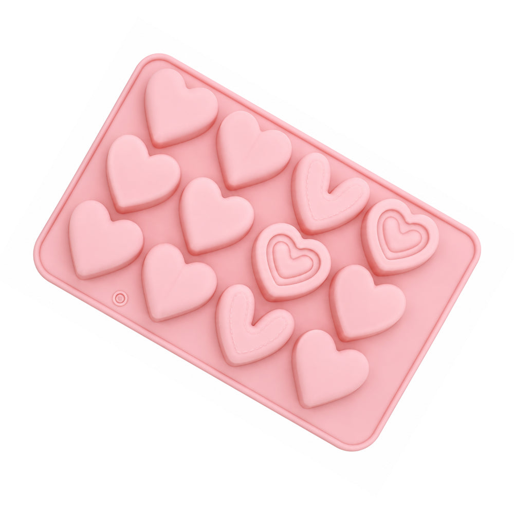 CM280 Heart Shape Silicone Mold | Multi Design Heart Chocolate & Dessert Mold