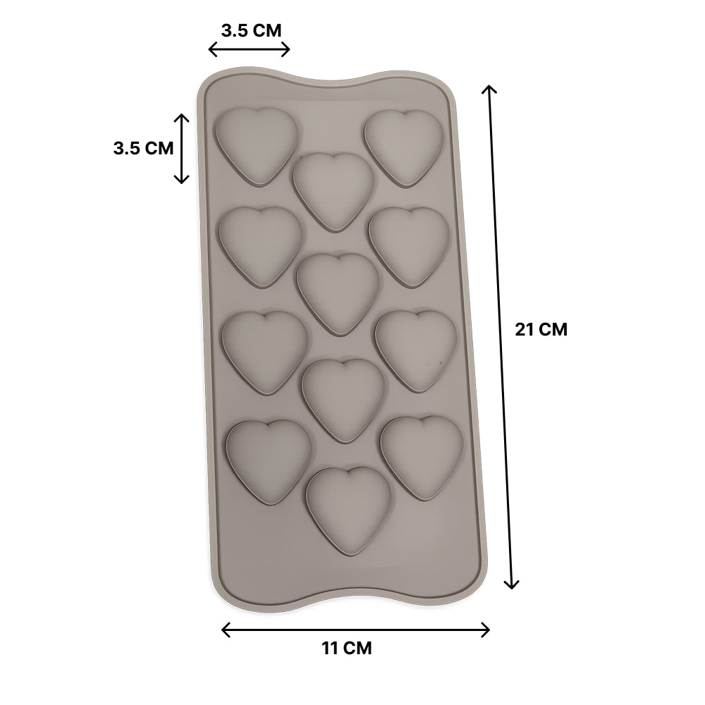 CM262 10-Cavity Heart Shape Silicone Chocolate Mold | Food Grade Non-Stick Chocolate Mould