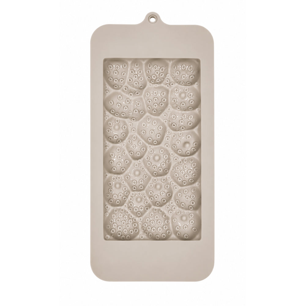 CM275 Strawberry Texture Silicone Chocolate Bar Mold Artisan Chocolate Bar Mould