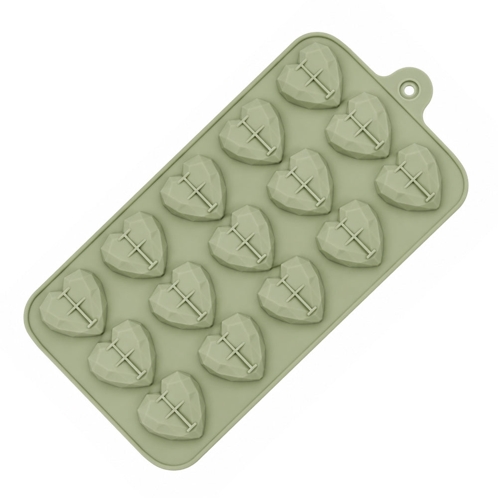 15 in 1 Stitched Heart Chocolate Mold – Create Beautiful Heart-Shaped Designs CM187