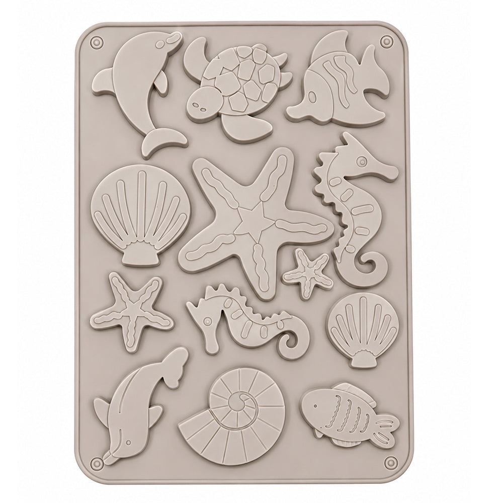 CM267 12-Cavity Sea Life Silicone Chocolate Mold | Food Grade Non-Stick Chocolate Mould