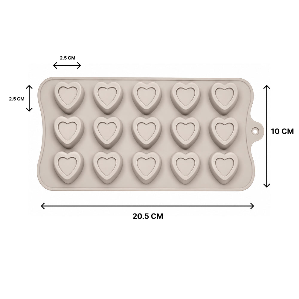 Silicone Heart Chocolate Mold – 15-Cavity Candy & Dessert Mold | CM226