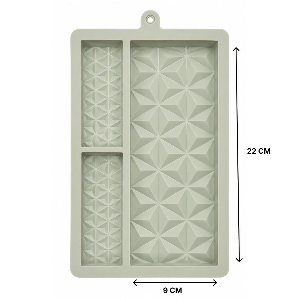 Silicone Geometric Chocolate Mold – Large & Small Bar Cavities | CM209