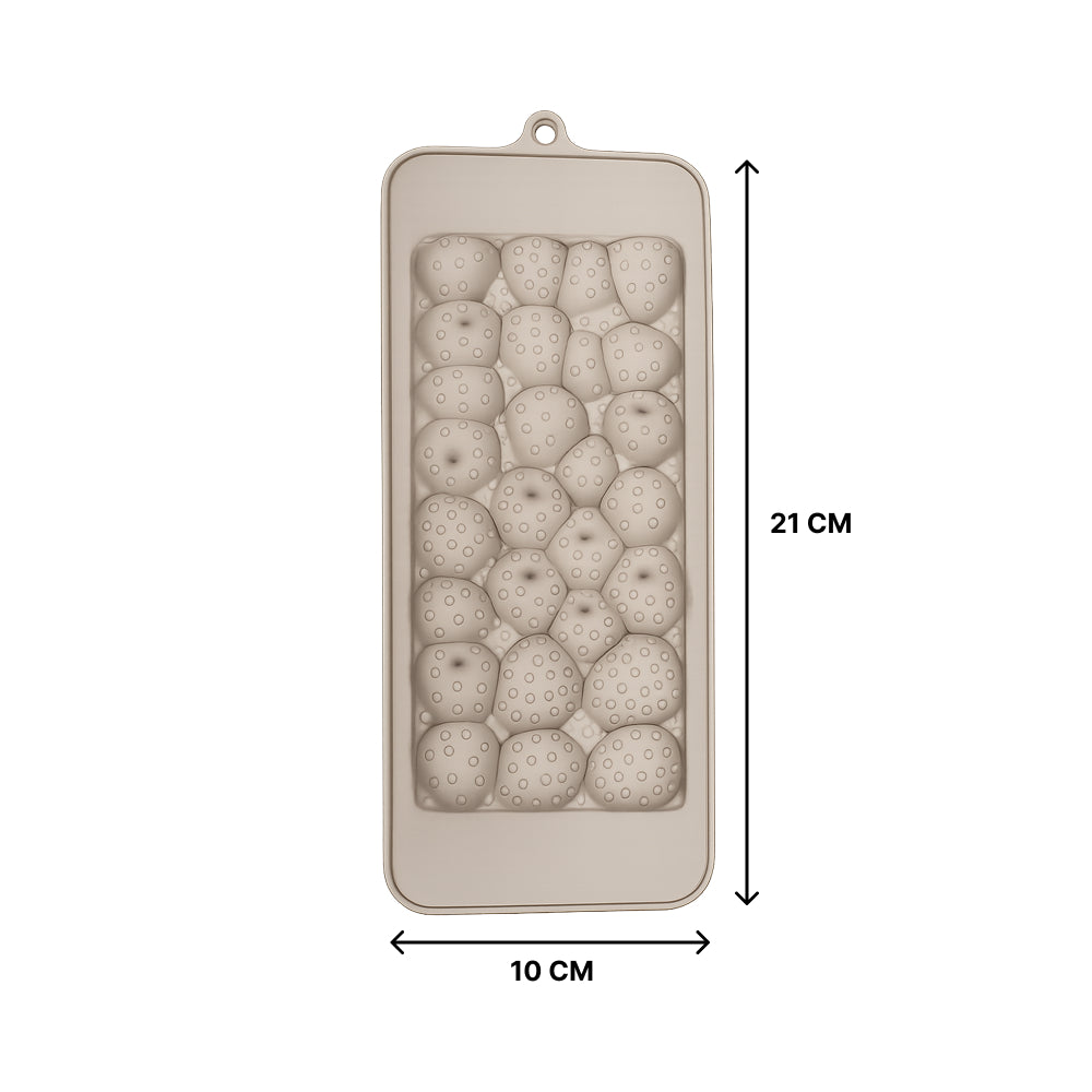 CM275 Strawberry Texture Silicone Chocolate Bar Mold Artisan Chocolate Bar Mould