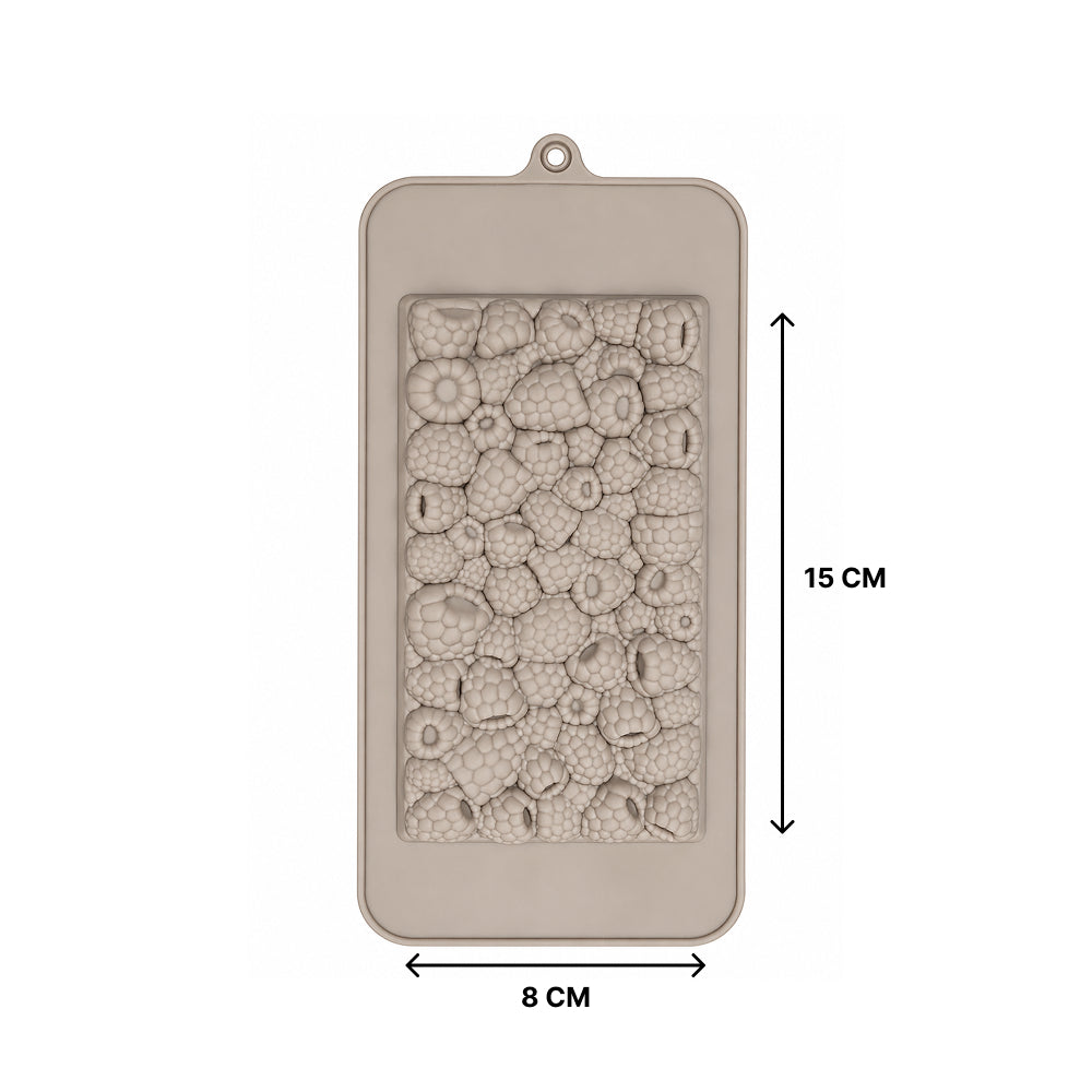 CM268 Berry Design Silicone Chocolate Bar Mold | Food Grade Non-Stick Chocolate Mould