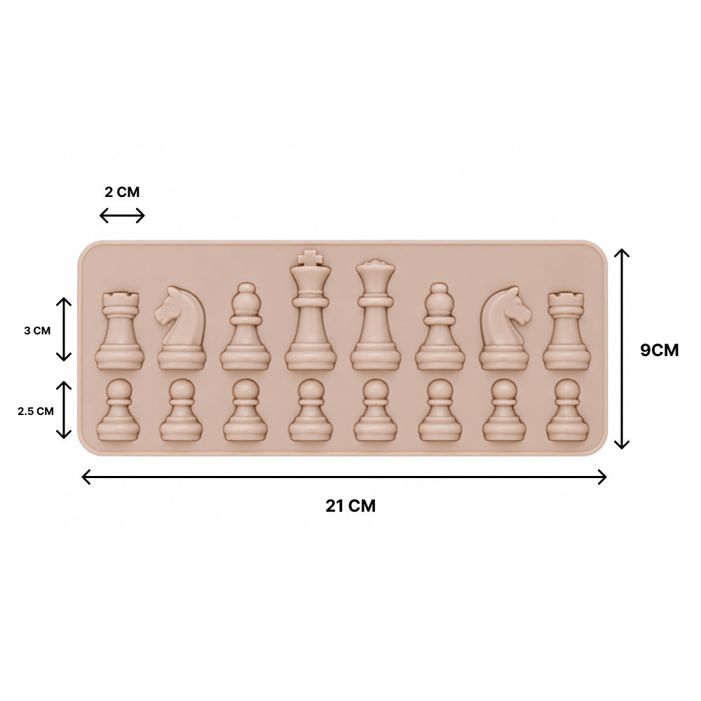 CM266 Chess Pieces Silicone Mold for Chocolate, Candy, Fondant & Resin