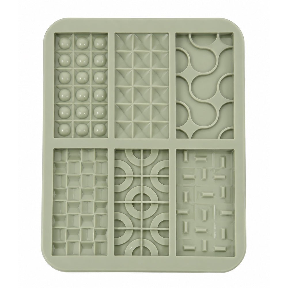 CM274 6-Cavity Silicone Chocolate Bar Mold | Assorted Geometric Pattern Chocolate Mould | Food Grade Non-Stick Chocolate Mold
