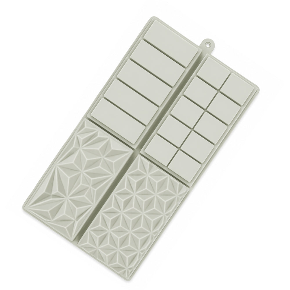 Silicone Mixed Chocolate Bar Mold – Geometric & Classic Block Bars | CM214